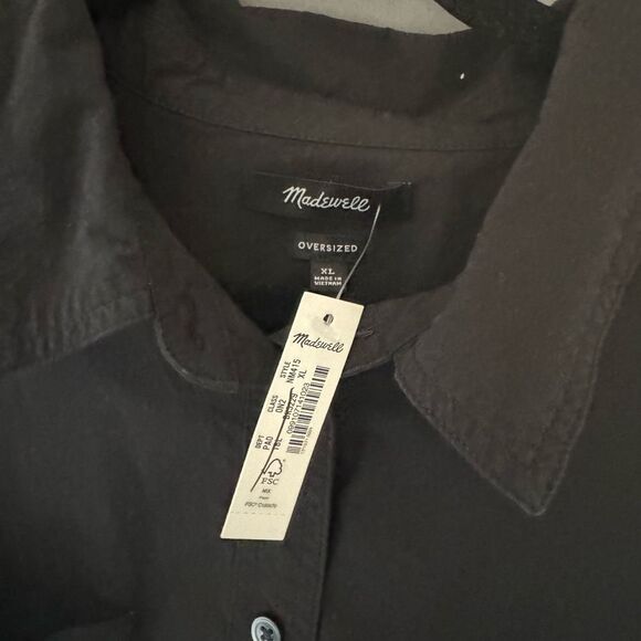 $85 Madewell Signature crop Poplin Oversized Shirt size XL m1 - Picture 4 of 5